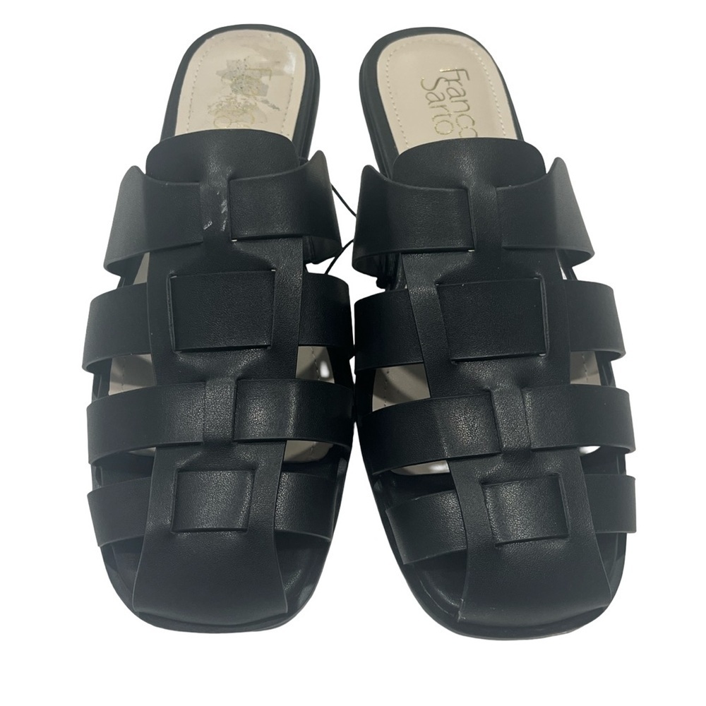 Franco Sarto Black Woven Sandals. Size: 8M. NWOT. Great Condition. - Picture 2 of 6